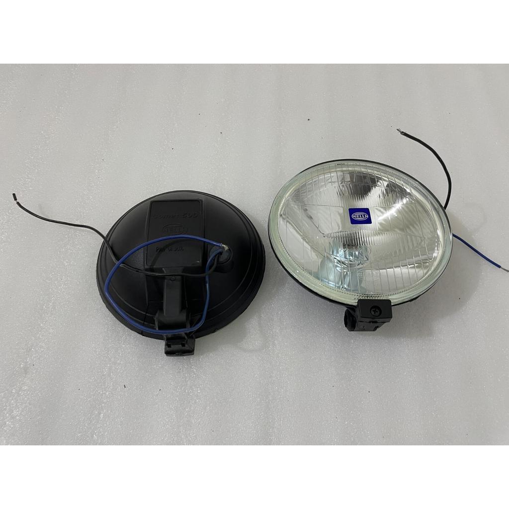 Pereche Hella Comet 500 Lampă de Condus Spot Alb cu Capac Universal |Se Potrivește Pentru