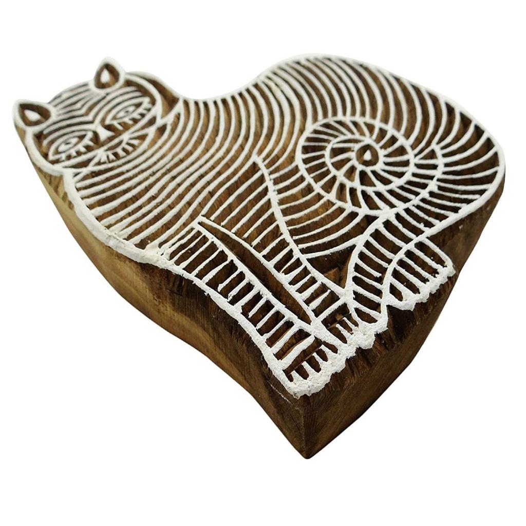 Wooden Block Horse Decorative Hand Carved Printing Blocks Indian Stamp