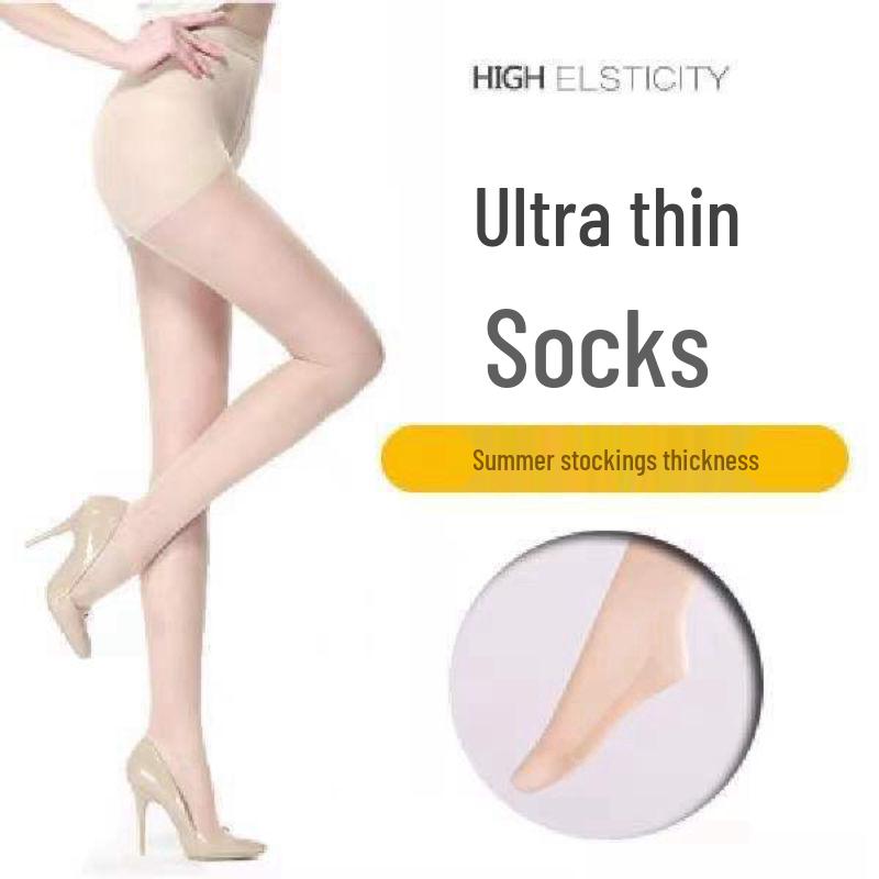 Collant Modellanti Estivi Ultra-Sottili a Compressione con Punta Velata Calze Base Snellenti