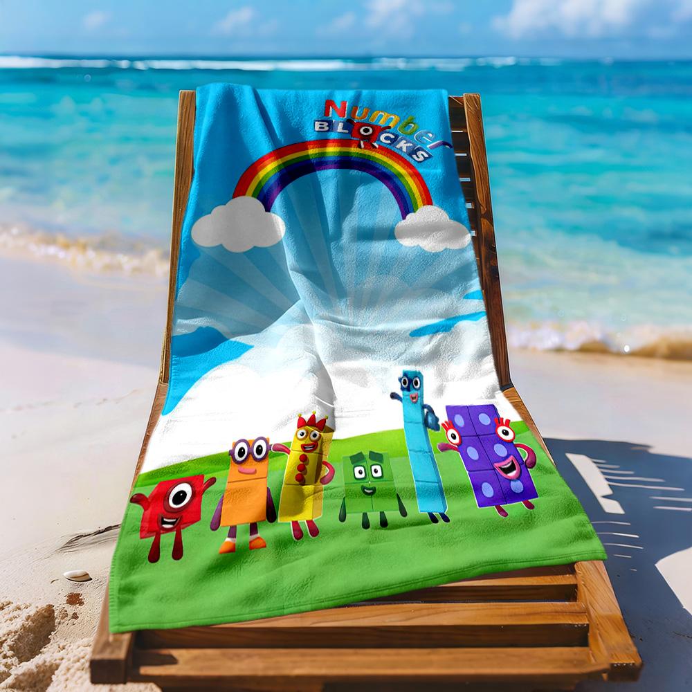 Numberblocks Beach Towel High Absorbency Quickdry Comfortable Lightweight Suitable For Swimming Gym Camping Yoga Vacation
