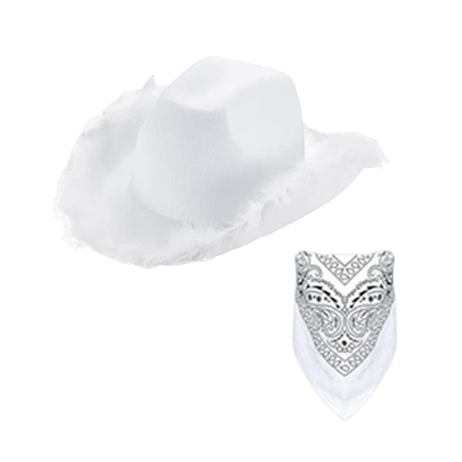 

Western Style Feather Cowboy Cowgirl hat Solid Color for Party Carnival,Party Sparkly Birthday Party Supplies Cosplay Costume