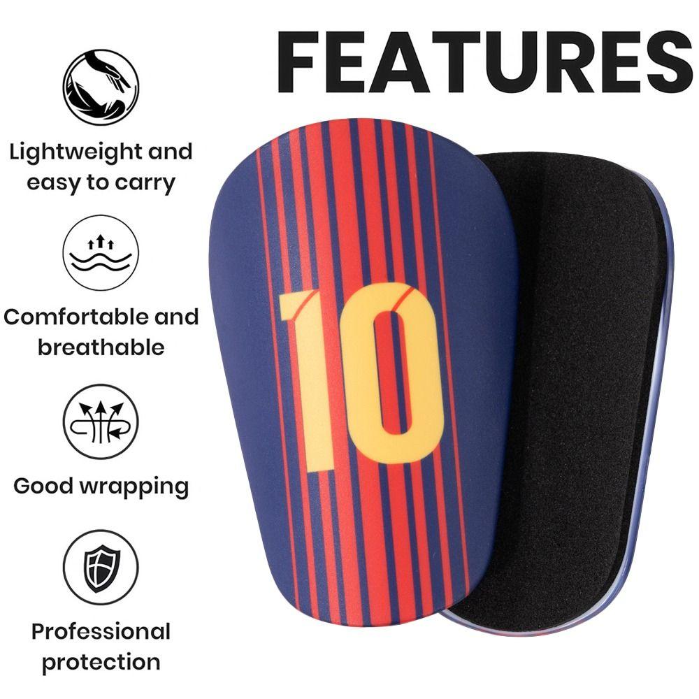 1 Pair Lightweight Football Shin Pads Flexible Anti-slip Mini Soccer Shin Guards Sturdy Impact Protection Protective Equipment 1