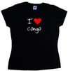 I Love Heart Congo Ladies T-Shirt