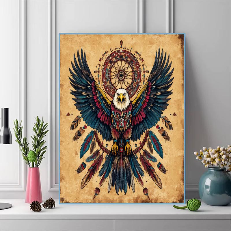 Vintage eagle Pattern 3pcs 100% Round Full Drill 5D DIY Diamond Painting Embroidery Cross Stitch Rhinestone Décor