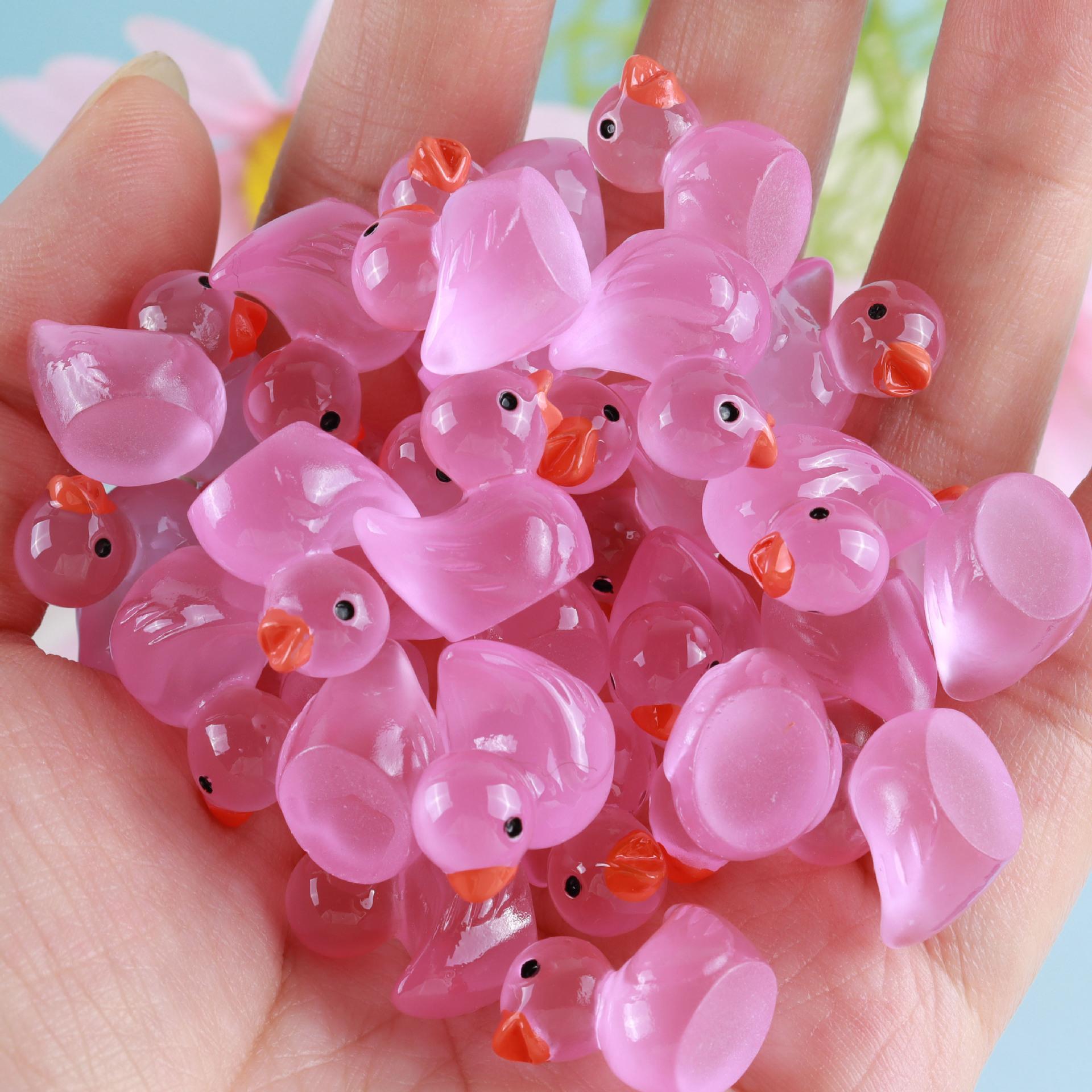 

20 шт. Миниатюрные желтые утки, светящиеся утки, миниатюрные фигурки, крошечные утки, микро-сказочный сад, ландшафтный сад фей, домашний декор 20PCS