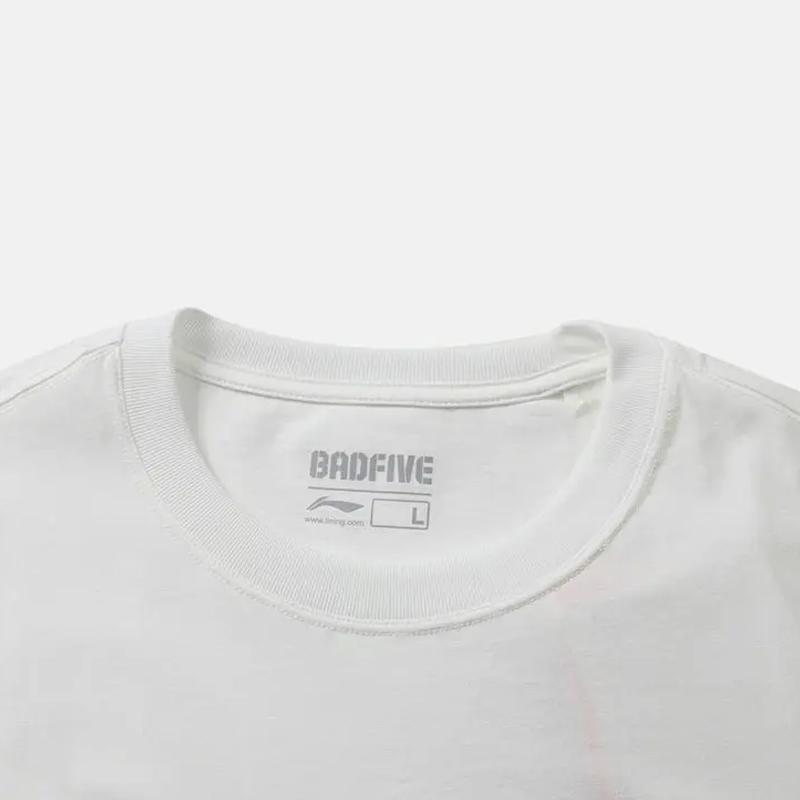 Li-Ning Letter Print Round Neck Pullover Short Sleeve Fashion Trendy Comfortable Shorts Sports Suit Unisex Sports Suit AHSVD59-1+YKSV147-2