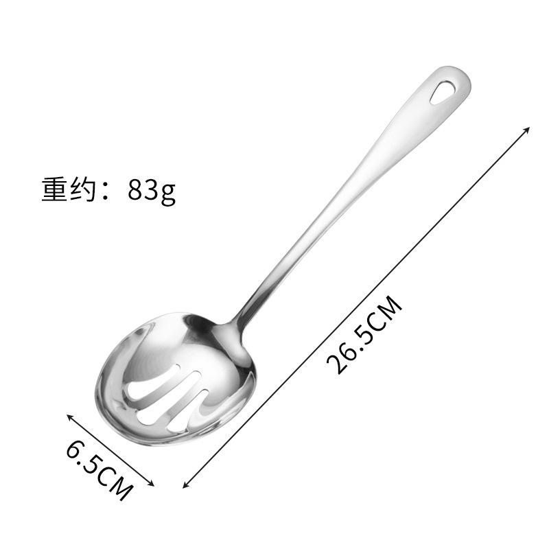 Stainless Steel Serving Kitchenware Soup Spoon Long Handle Fork Colander Cooking Spatula Buffet Cutlery Set Thicken Tableware