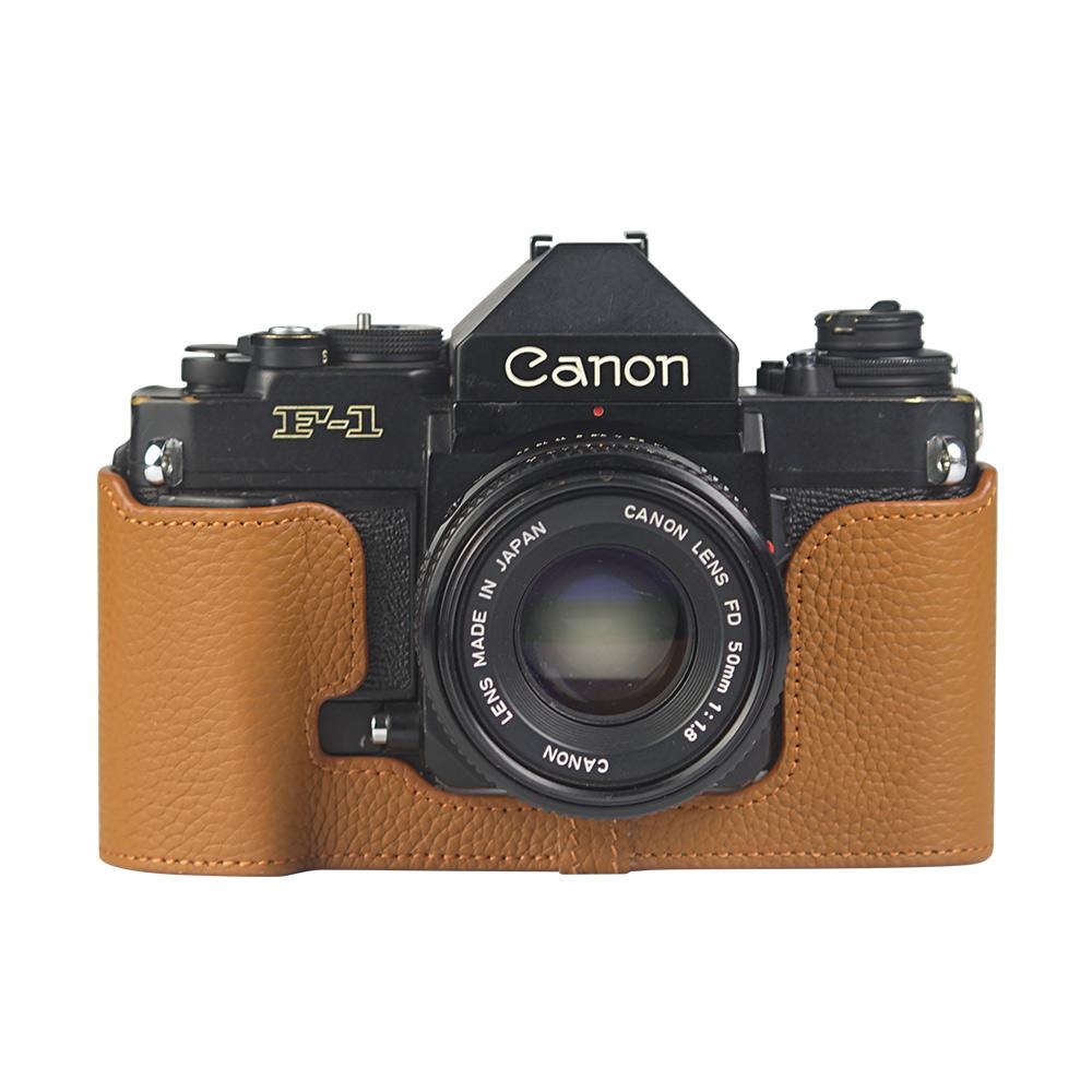 Leash Camera Strap For Canon F1 Case AE-1/A1/QL17 II Case Camera Genuine Leather Bag Photography Accessories Leather Camera Bag