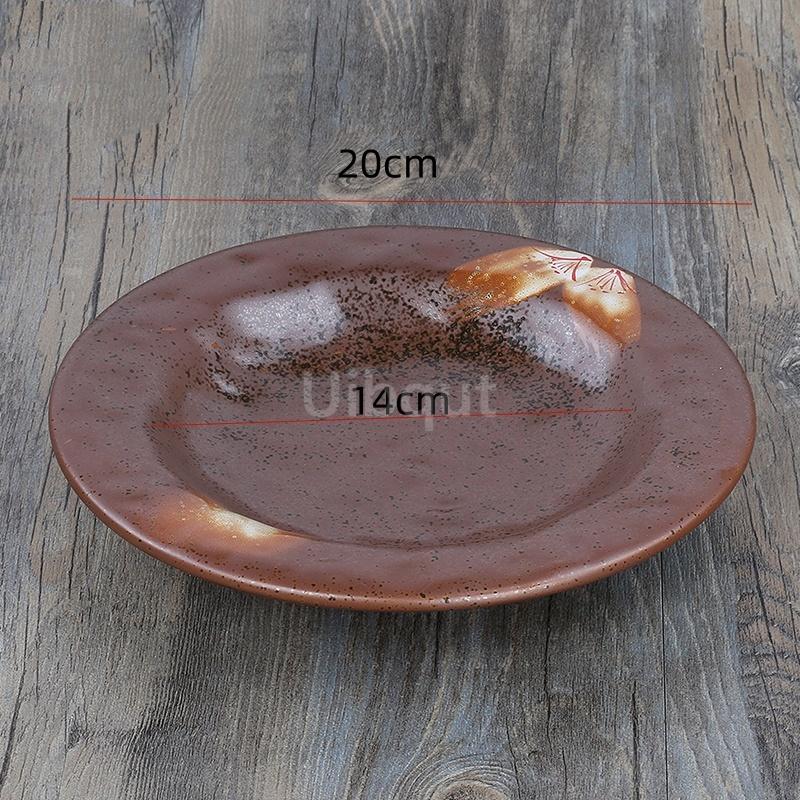 Farfuri creative retro din ceramică set de feluri de mâncare japoneze bucătărie sushi sashimi tavă rotundă vesela feluri de mâncare salată de orez farfurie din ceramică