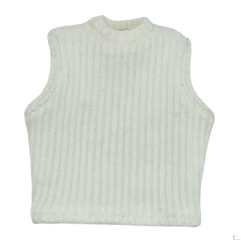 1/6 Knitted Vest with Dressed Pants The Relaxed Basic Knitting Tank Top for 12 Inches