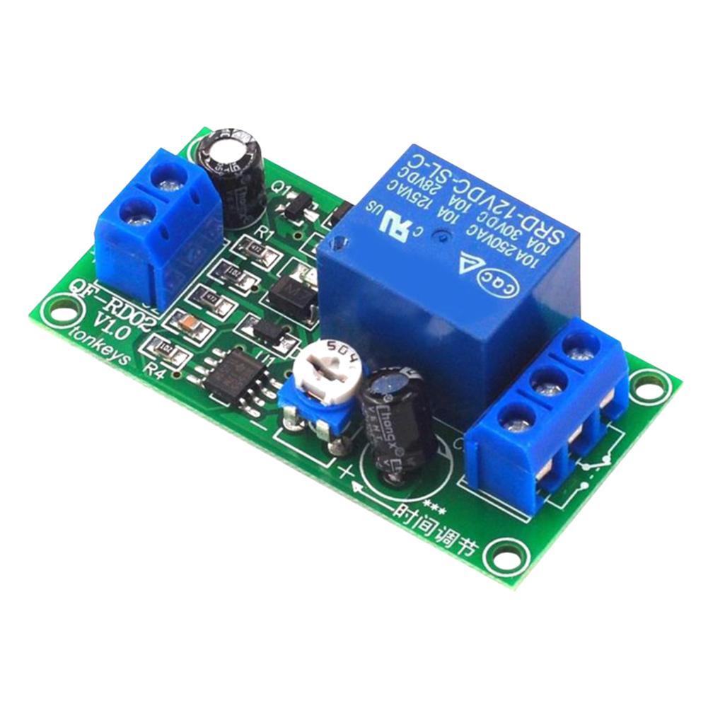 5-1PCS Time Delay Relay Module 12V DC Delay Relay Module NE555 0-60 Seconds Adjustable Timer Relay Board Electrical Equipment
