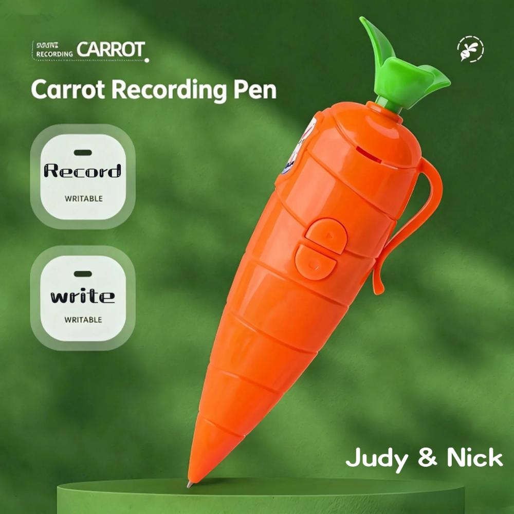 New Carrot Voice Recorder Electronic Sound Toy Can Write Graffiti Ballpoint Pen Novelty Voice Recorder Pen Gift Hot