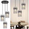 Suspension - NETTLIFE - 3 Ampoules - Black - Glass Ø16 Cm - E27