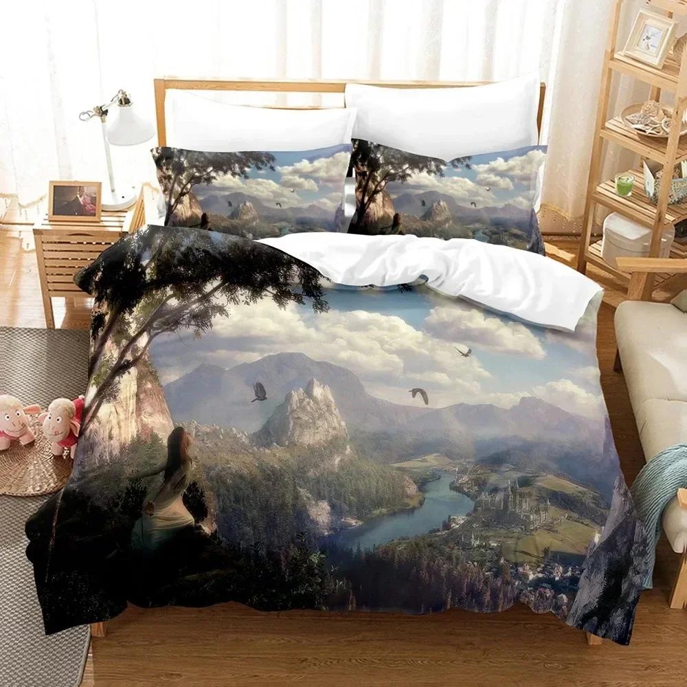 Comforter 3D Printed Fantasy Witch Dragon Alien World Bedding Set Bedroom Soft Modern S Comefortable Quilt