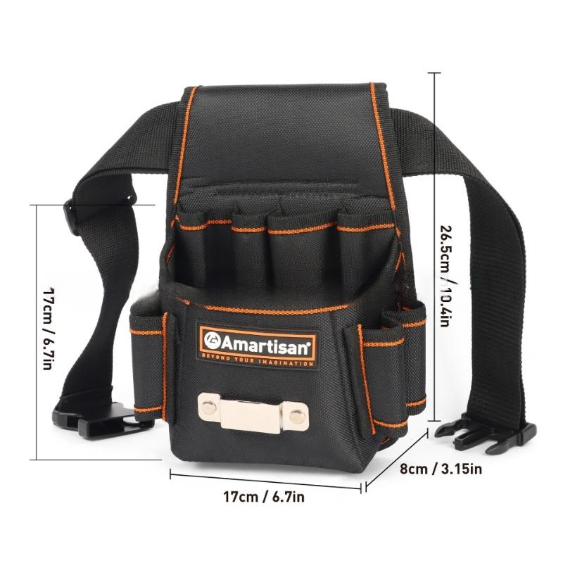 Multi-pocket Tool Waist Bag Portable Durable Tools Bag Electrician Maintenance Storage Toolkit Multi-function Tool Waist Bags чёрный