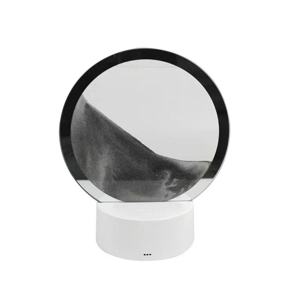 Moving Sand Art Picture Round Table Lamp 3D Dynamic Sand Painting Dynamic Sand Night Light Home Decoration Gift