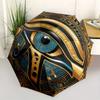 Goldenes Auge des Horus - Altägyptisches Symbol Regenschirm, Tragbarer 3-Fach-Regenschirm für Damen & Herren, Weihnachtsgeschenk ES216