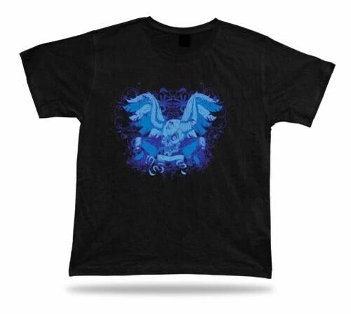 Skirt skull skeleton with wings stylish modern textile design idea apparel M