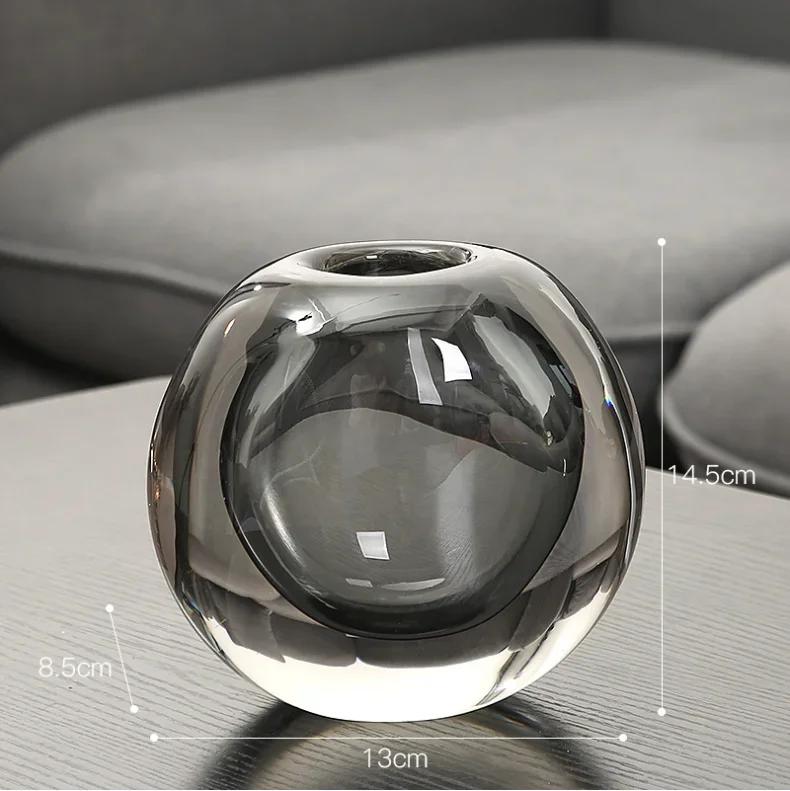 

Two Tone Transparent Glass Vase, Table Decoration Flower Arrangement, Glass Container, Aromatherapy Diffuser, Home Decoration