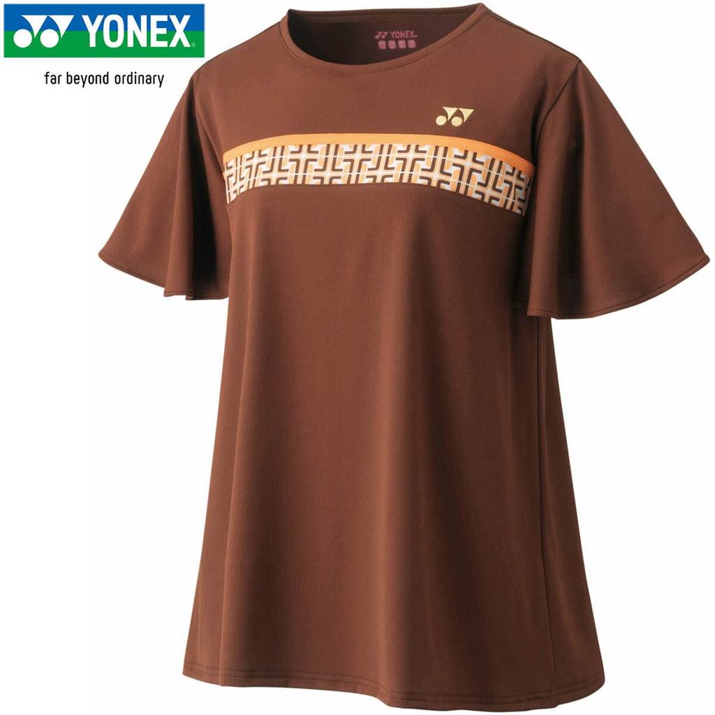 Yonex Short Sleeve Game Brown M Women's Shirt, (015)