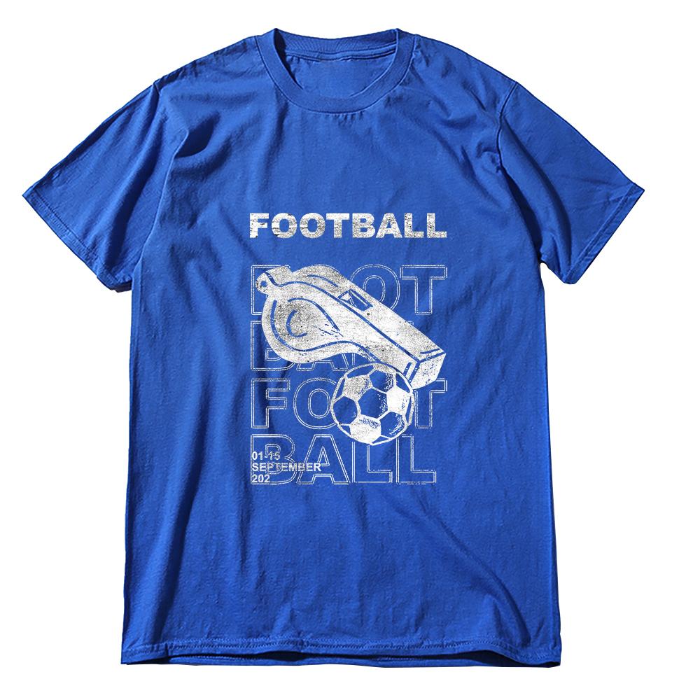 Coolmind YC003 Superior Exclusive football whistle printed Cotton Unisex T-shirt Big size t shirt Crewneck Loose men tshirt tee