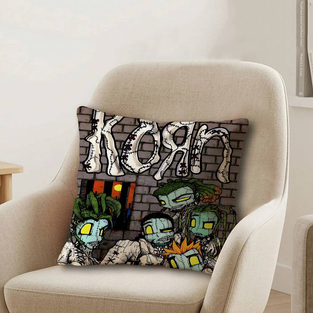 Metal Rock Band KKorn Cushion Cover Inches Farmhouse Decor Home Throw Pillow Covers for Couch Decorations