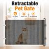 Portable Retractable Dog Cat Gate Mesh Safety Barrier Pet Door Fence for Home Kitchen Hallway Stairs Apartment Office Doorway