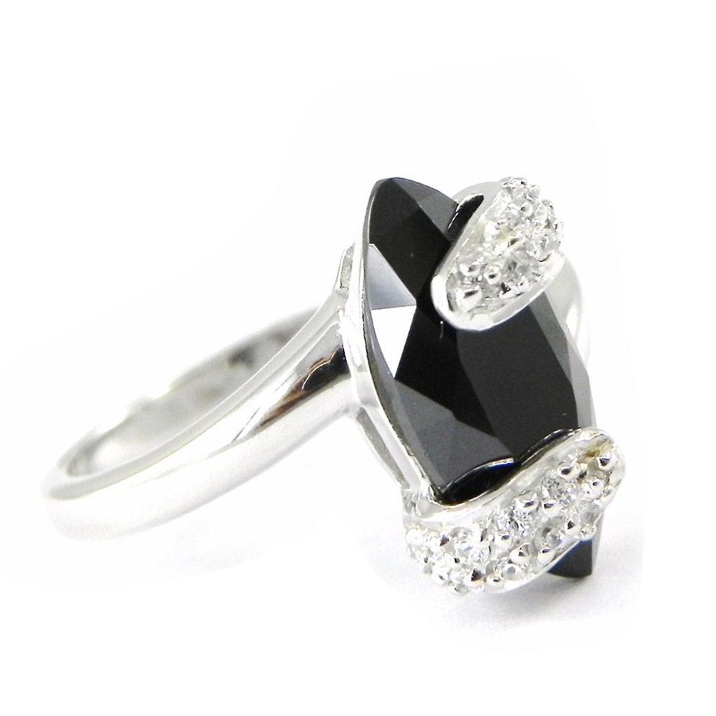 Silver Ring 'Désir' Black