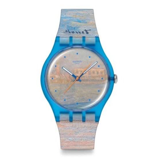 Swatch Wristwatch Gent Biosourced Monets Palazzo Ducale SO29Z150 Unisex Adult Blue Fashion