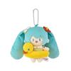 Kawaii Hatsune Miku Summer Duck Float Plush Keychain Miku Merchandise Anime Cartoons Plush Keychain Holiday Gift for Girlfriend