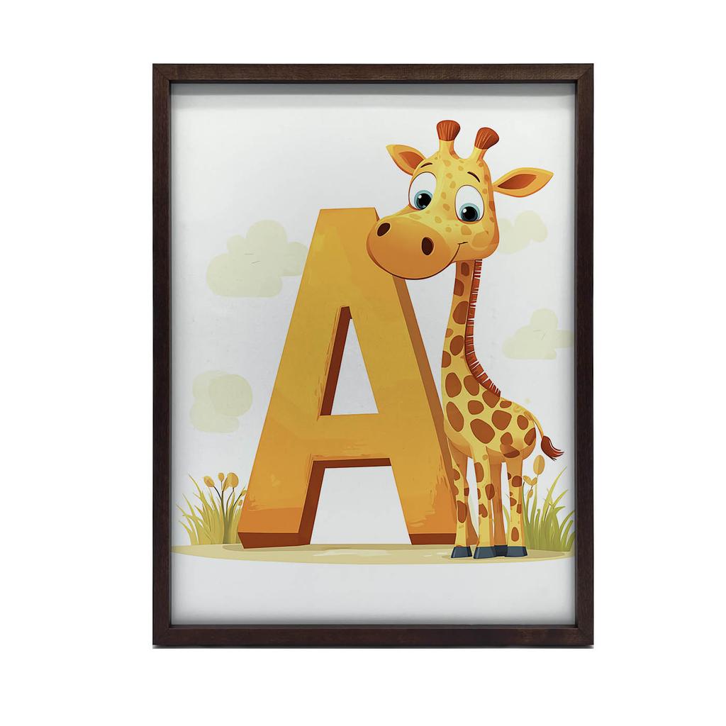 Plakat Żyrafowa Przygoda Plakat Żyrafowa Przygoda, 70X100 Cm, Bez Ramy, Płótno Premium Na Blejtramie