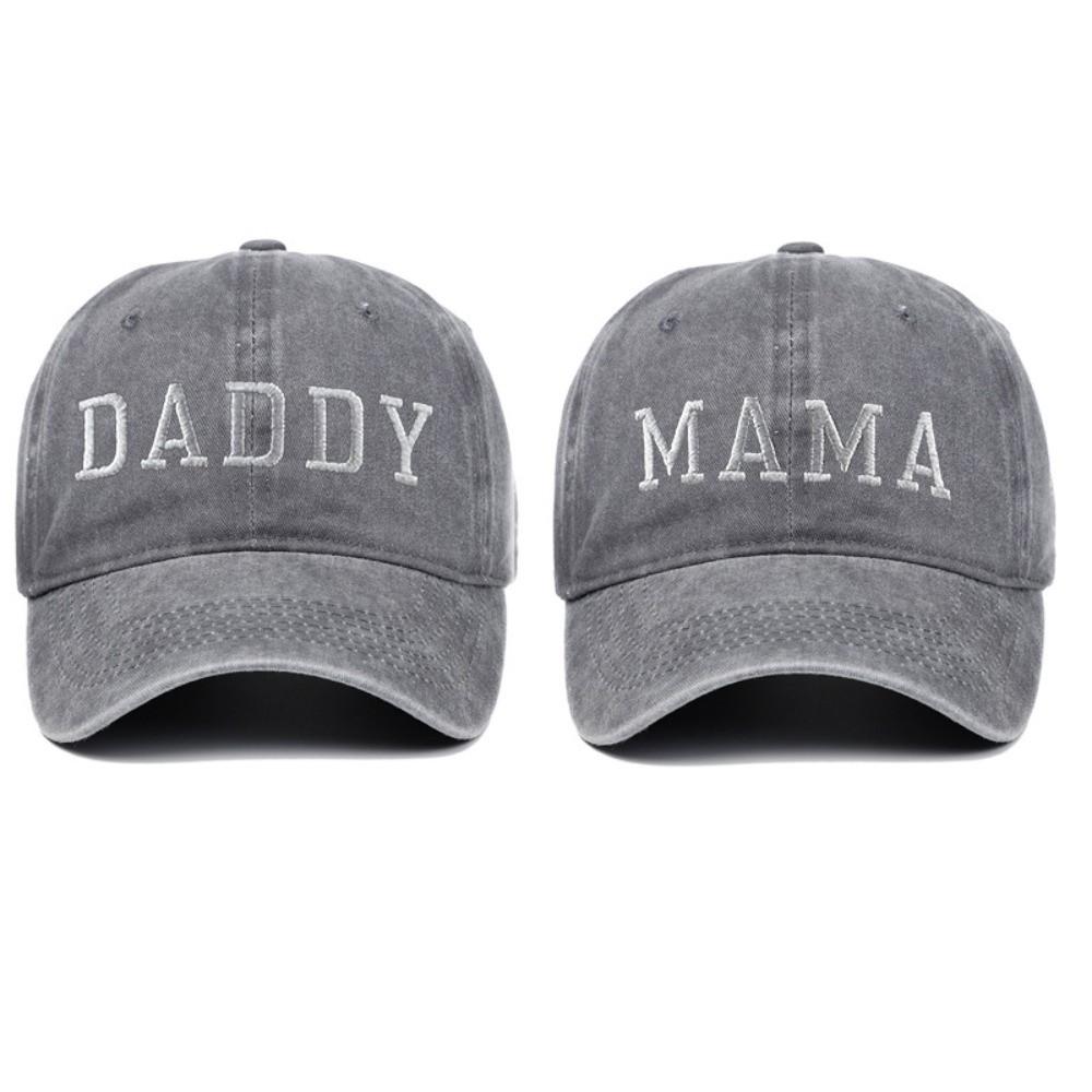 Vintage Daddy Mama Mini Embroidery Caps Washed Cotton Family Matching Baseball Cap Gifts
