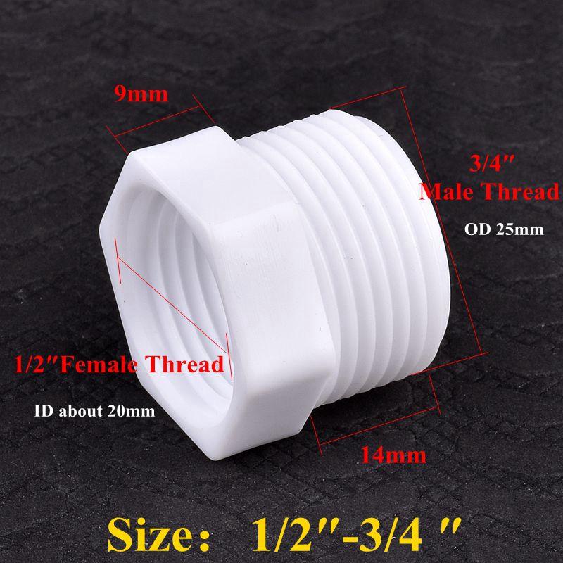 

1~20pcs 1/2 3/4 1 Male/Female Thread Bushing Connector Equal/Reducer Nipple Joint Aquarium Tank Garden Water Pipe Connector 1pc