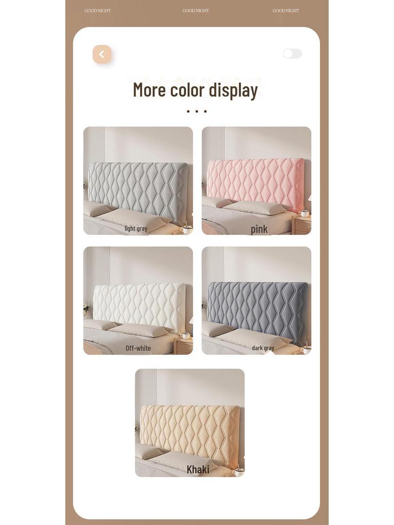European-Style Dustproof Soft Fabric Headboard Cover