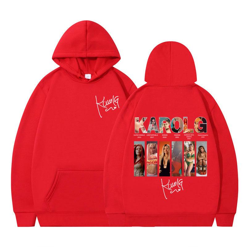 Singer Karol G Tropicoqueta 2025 Album Cover Hooded Sweatshirts Man Woman Hip-hop Winter Fashion Hoodies Aesthetics Pullover Top