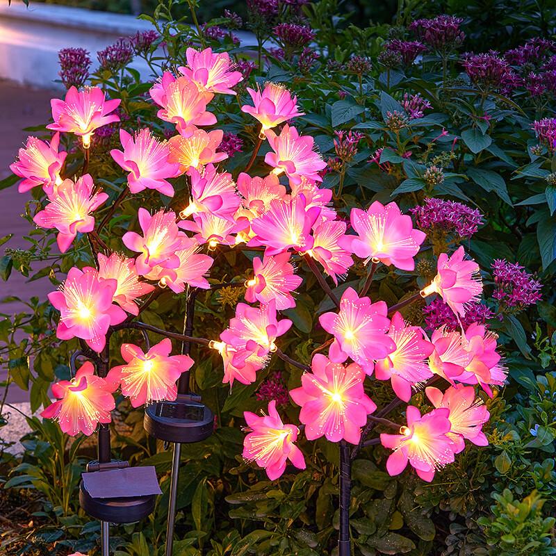 Heixie Solar LED Camellia Flower Stake Light