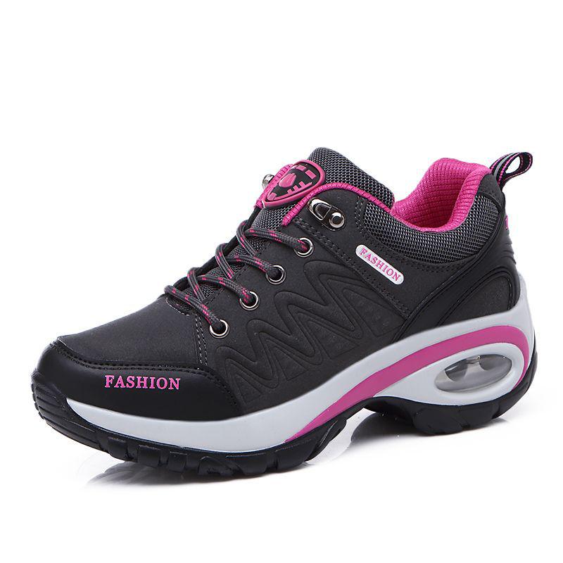2026 Women's Breathable Shock-Absorbing Sports Shoes, Thick Sole, Height-Boosting Air Cushion, Fashionable Casual Travel Footwear.