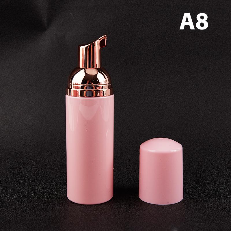 1Pc 60ml Pink Plastic Foamer Pump Bottle Empty Face Lashes Cleanser Cosmetic Bottle Soap Dispenser Foam Bottle Wholesale