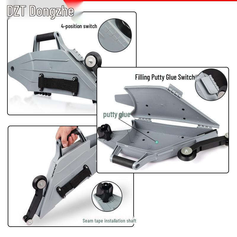Multi-Purpose Gypsum Board Caulking and Splicing Tool for Quick Clamping and Pressing