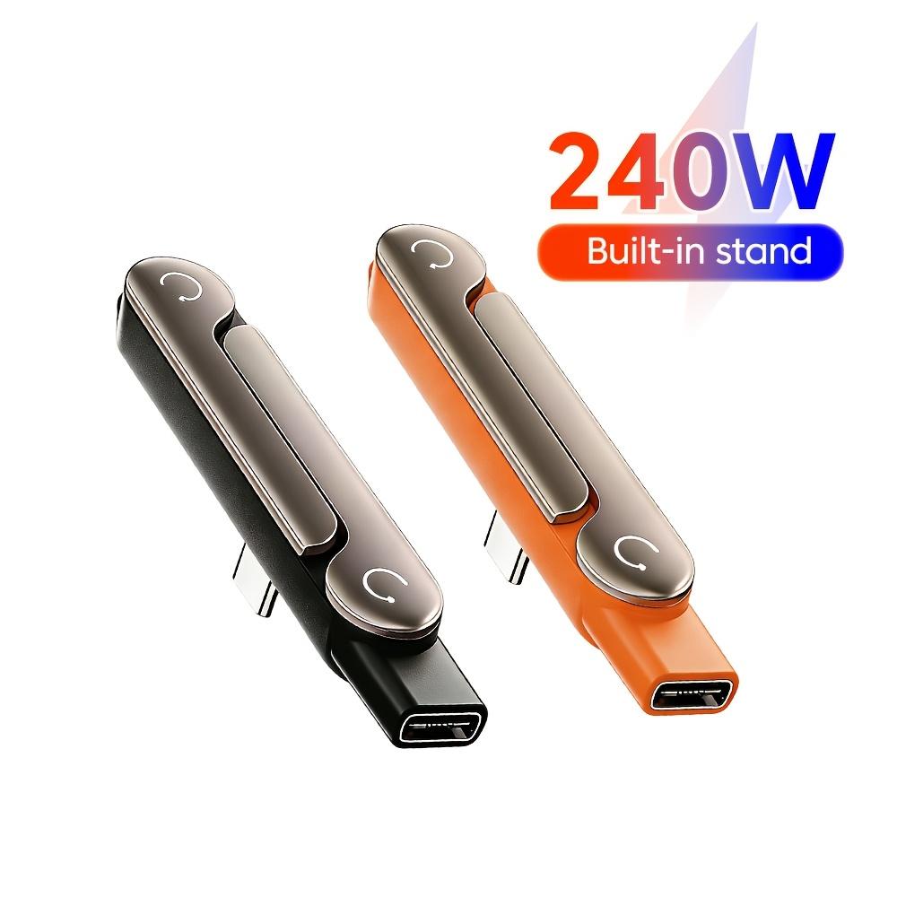 240W Mount Adapter, Type-C To Type-C Foldable Mount OTG Adapter, USB 2.0 Data Transfer, 240W Fast Charging Mount Adapter