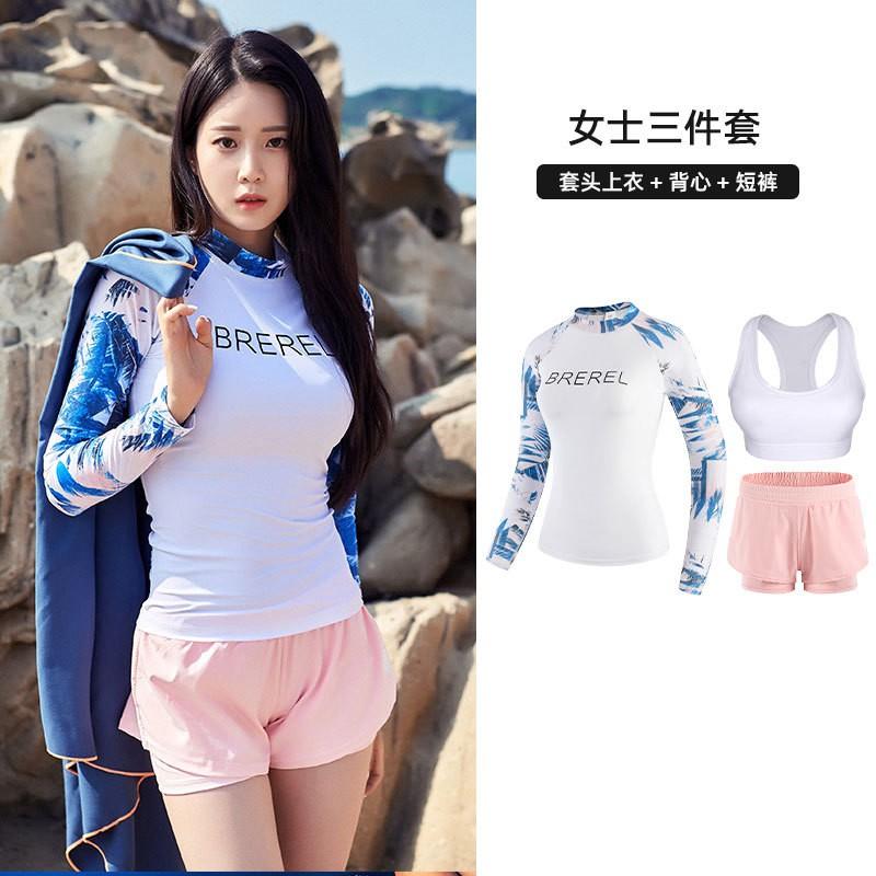 Men Women UV Protection Rash Guard Set Long Sleeve Swimwear Snorkeling Diving Surfing Water Sports