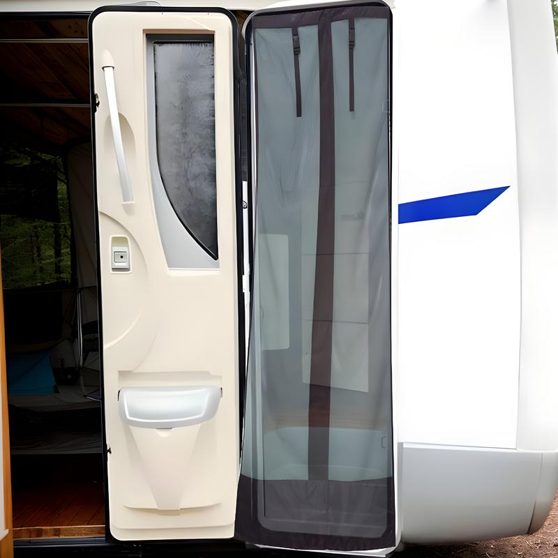 RV Mesh Screen RV Screen Door Privacy Curtain Breathable Campervan Accessories For Sun Protection Outdoor Travel Light Blocking