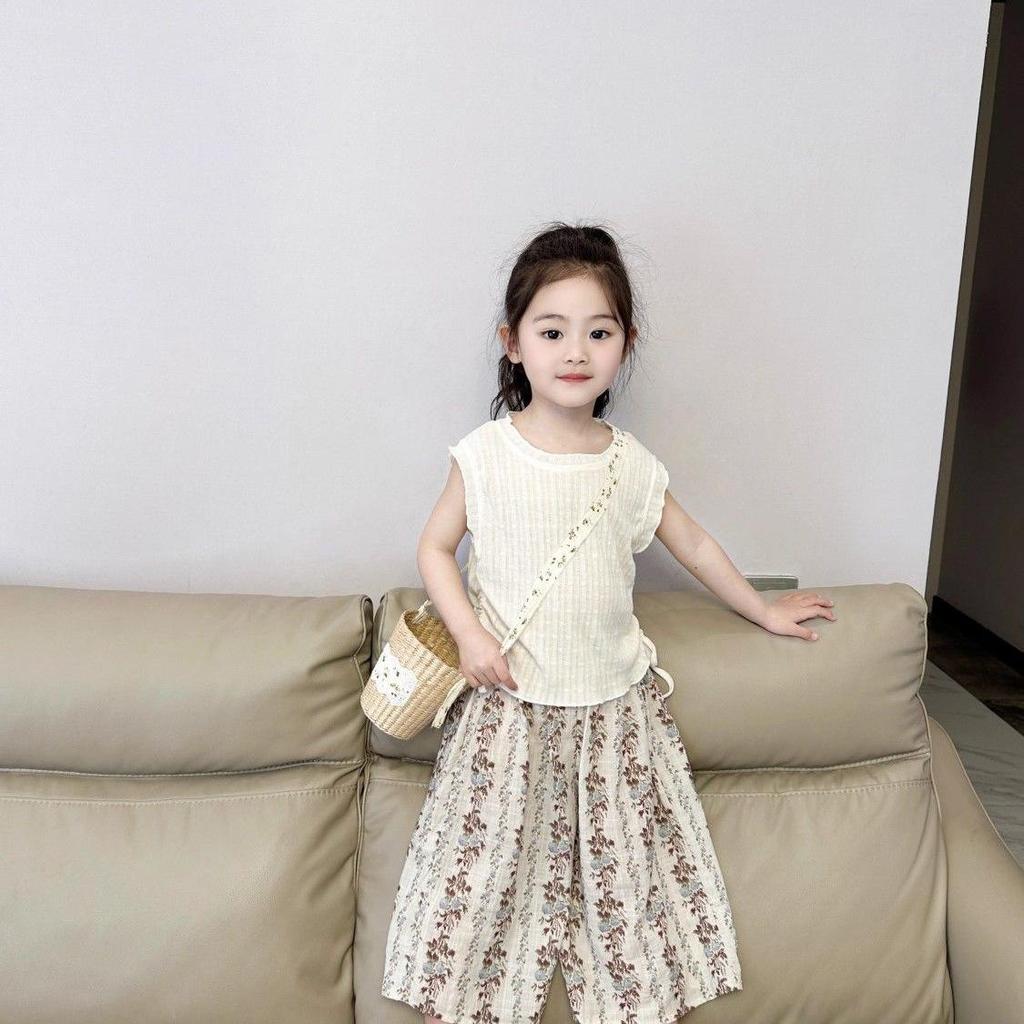 Korean Style Summer Vest Set for Baby Girls 2026 - Trendy Two-Piece Outfit