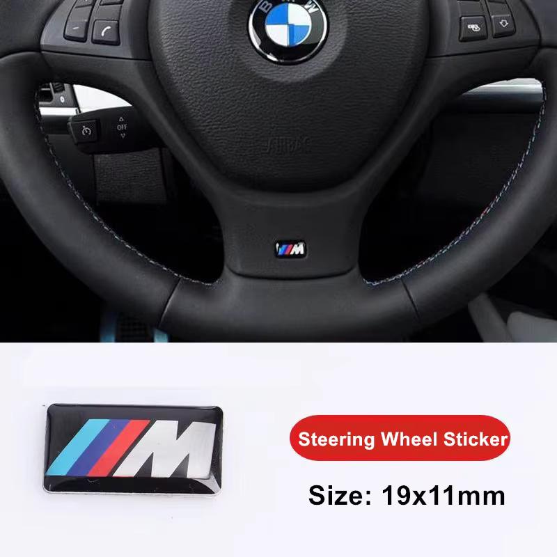 Car Sticker 4/8pcs Car Steering Wheel Decoration Center Hub Cap Emblem Badge DIY Sticker Styling Ornament Accessories For BMW M