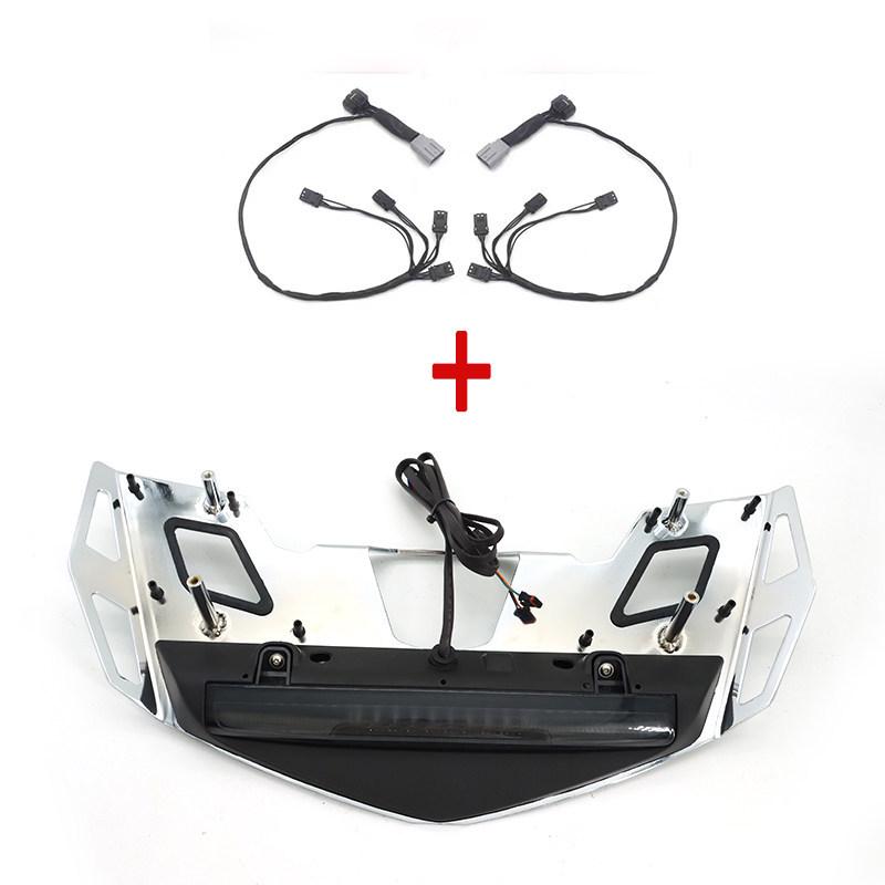 Honda Gold Wing GL1800 Motorcycle Accessories: Lights, Brake Lights, Turn Signals, Rear Luggage Rack, Seat Bracket, and Tail Components.