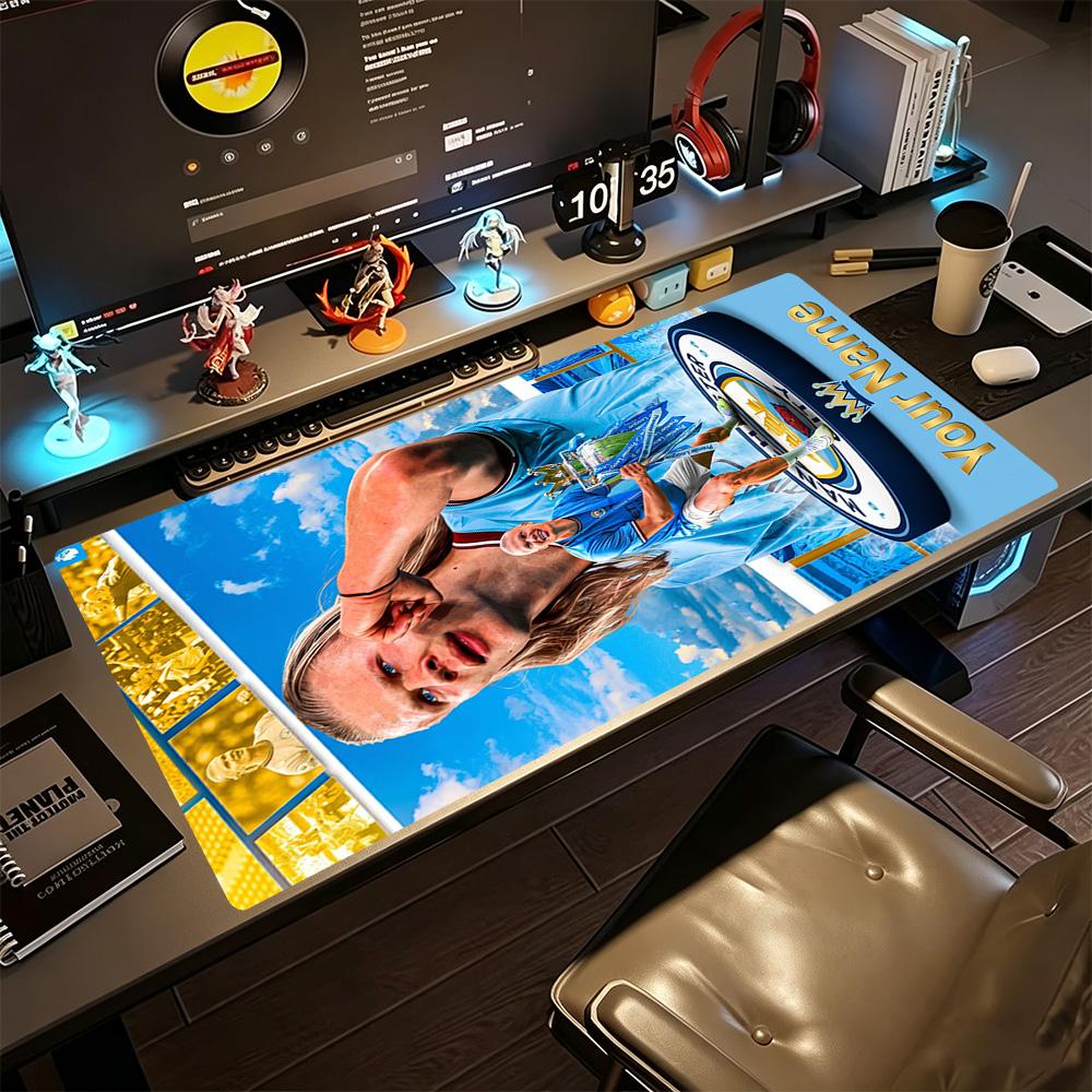 Haaland (95) Customizable Name Mouse Pad Gaming Laptop Mouse Pad Study Desk Mat Non-Slip Rubber Bottom Office and Gaming Desk Decoration
