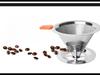304 Stainless Steel Double-Layer Coffee Filter with Stand - Paper-Free Drip Funnel for Hand-Brewed Coffee