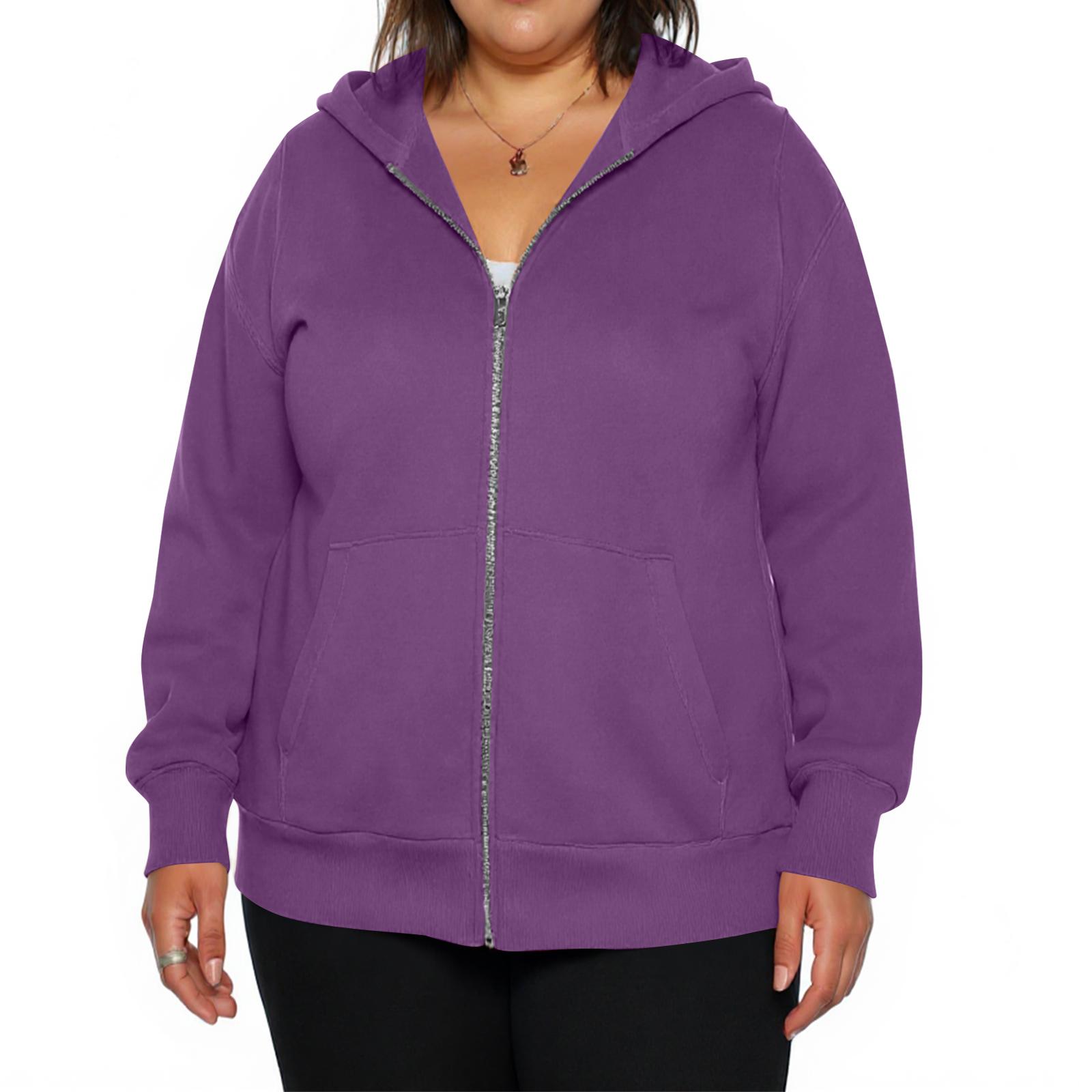 

Женская модная повседневная куртка с капюшоном большого размера, с длинным рукавом и молнией, однотонная XXXL