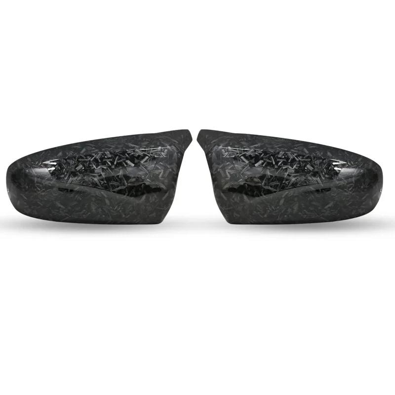 Excellent Facelifted Side Wing Modified for BMW X5 E70 X6 E71 2008-2013 Mirror Cover Caps Bright Black Carbon Fiber Pattern