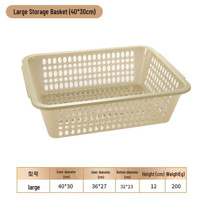 Rectangular Plastic Storage & Drain Basket